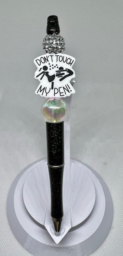 Beaded Pens, Don’t Touch My Pen, Fun Pens Acrylic  Beads, Beaded Pen, Retractable Ink Pen, Gifts