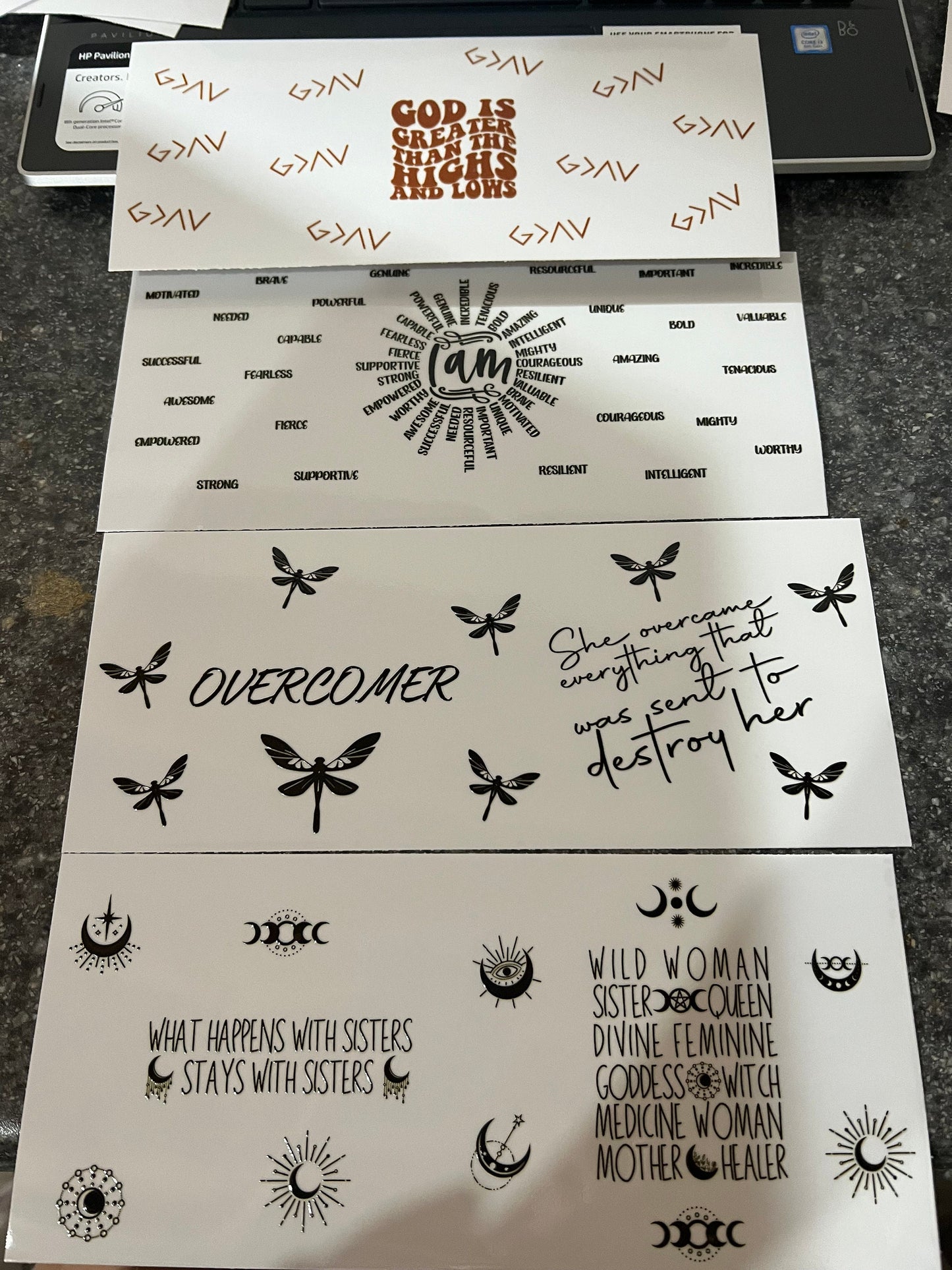 UVDTF Transfer Gang Sheets for 16oz Can Glass Mug Tumbler Pen Motel Keychain Decal, Ready to Apply, Permanent Waterproof Adhesive