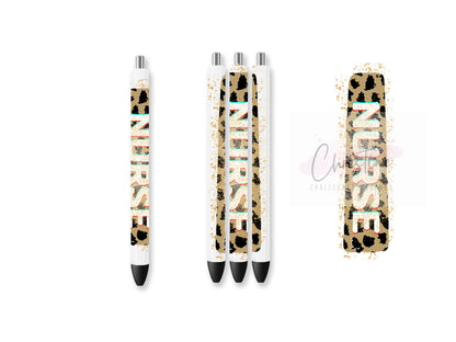 UVDTF Pen Wrap Leopard Nurse, Nurse Life