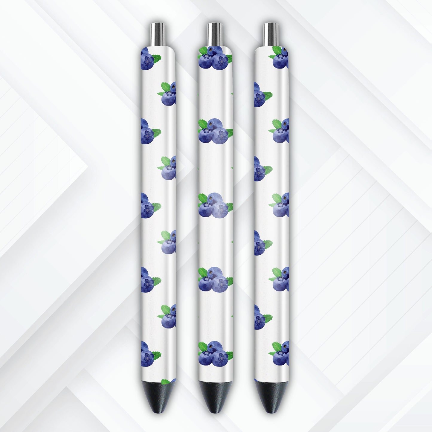 UV DTF Pen Wrap - Blueberry Fruit Ink Wrap | Waterproof, Permanent Adhesive