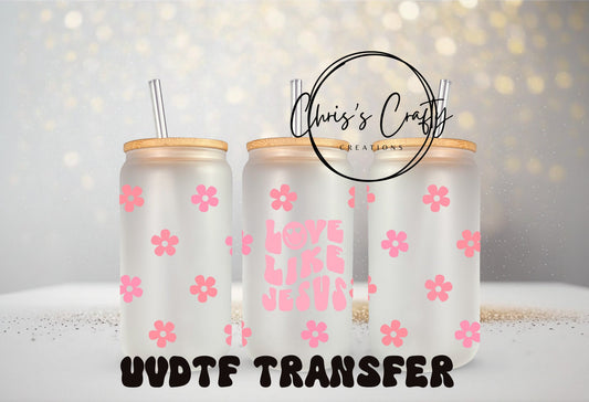 Love Like Jesus Wrap - 16 oz Can Wrap | Permanent Waterproof Adhesive Cup Decal