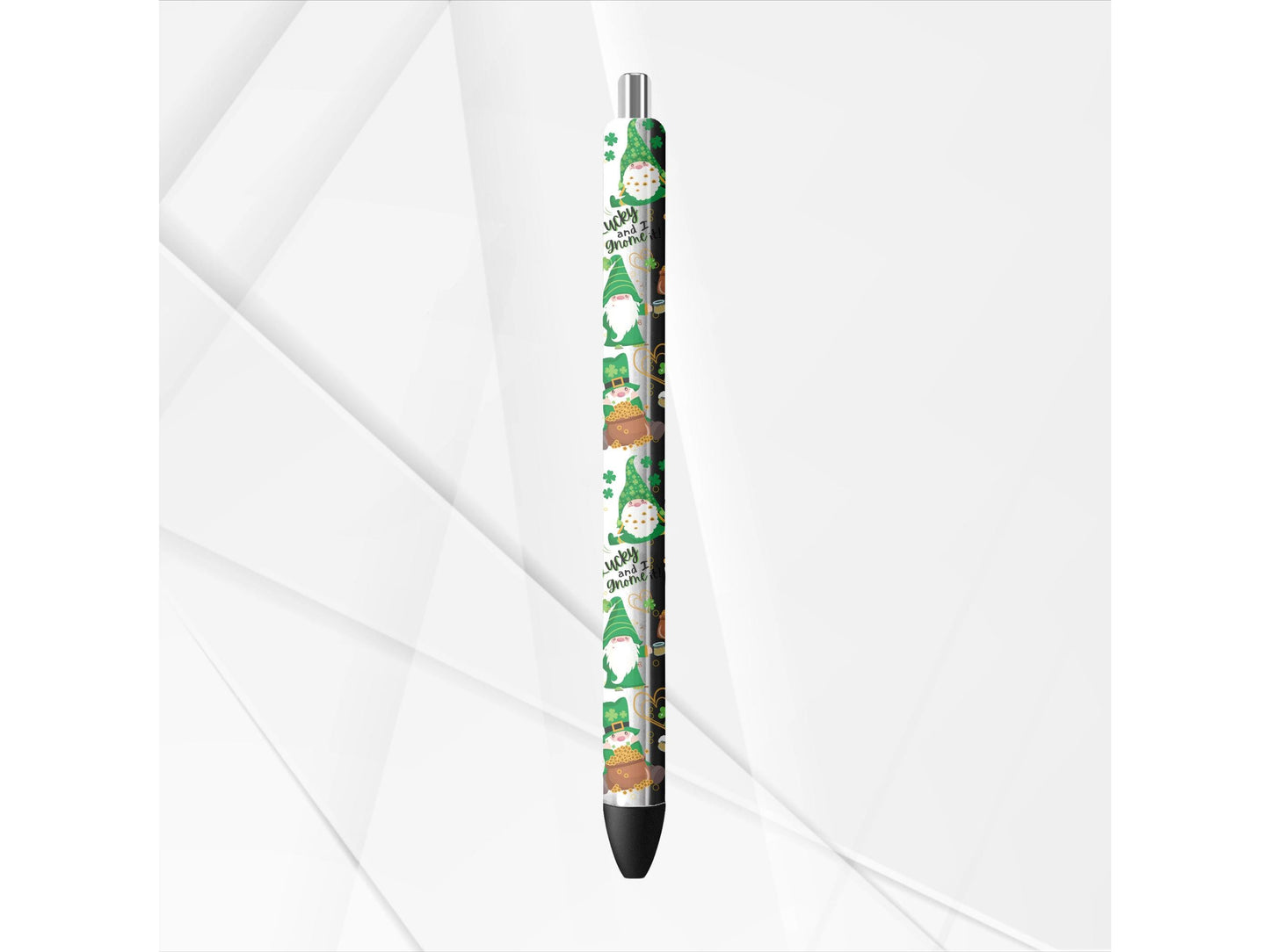 UVDTF Pen Wrap Gnome St. Patrick’s Day, Ready to Apply, Permanent Waterproof Adhesive