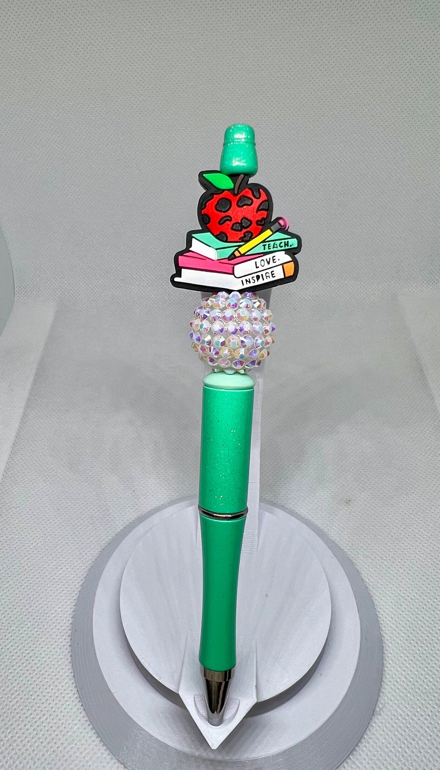 Beaded Pens, Teach Love Inspire Books , Fun Pens Acrylic  Beads, Beaded Pen, Retractable Ink Pen, Gifts