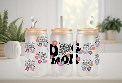 UVDTF Wrap Leopard Paws Dog Mama 16oz Mug Tumbler, Dog Mom Wrap, Dog Paws, Ready to apply, Permanent Waterproof Adhesive