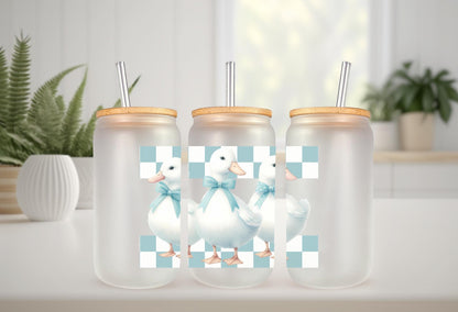 UVDTF Decal Cute White Geese, Goose Decal