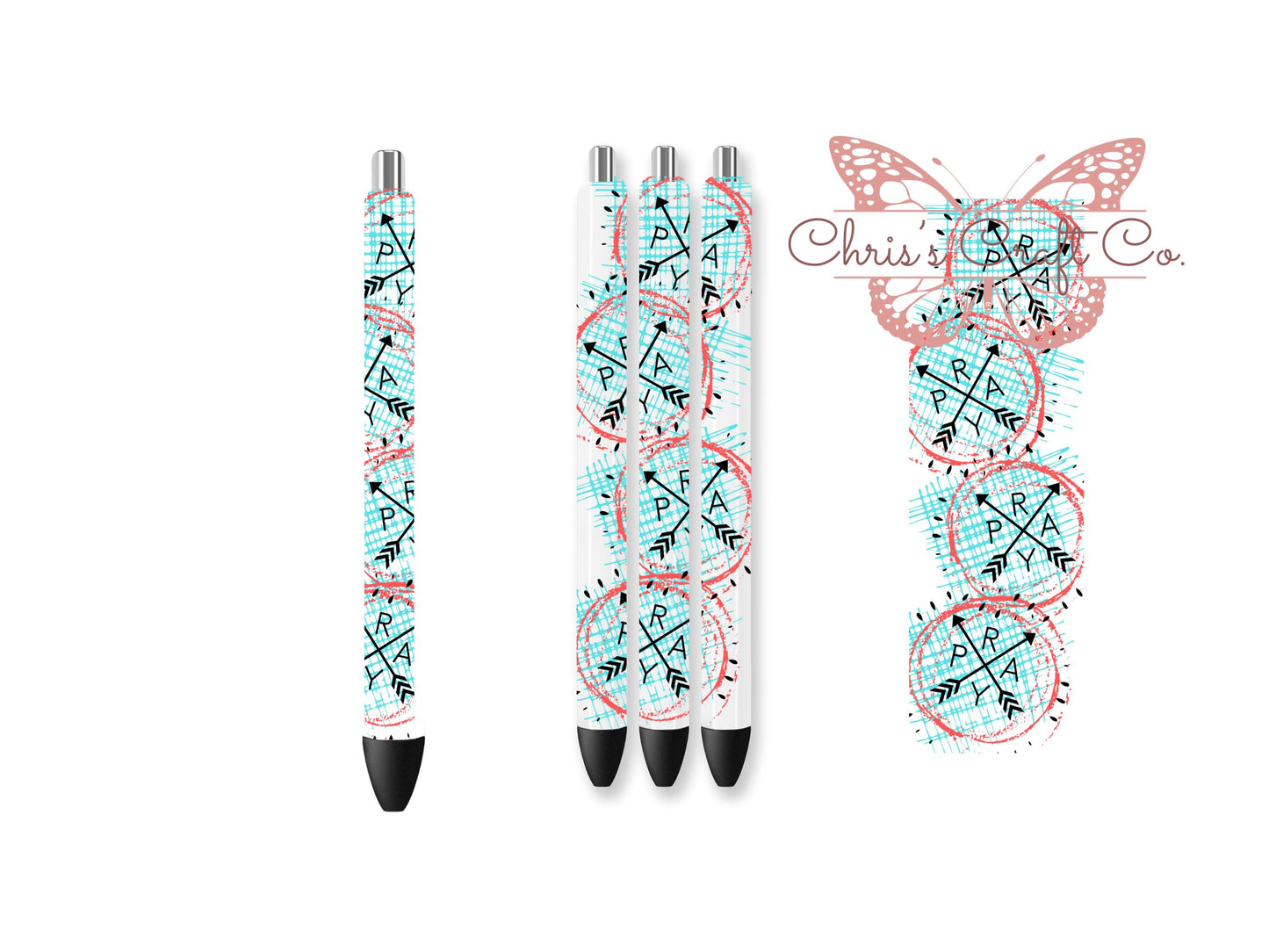 UVDTF Pen Wrap Christian Pray, Cross Pen Wrap, Ready to apply, Permanent Waterproof Adhesive, Bundle and Save