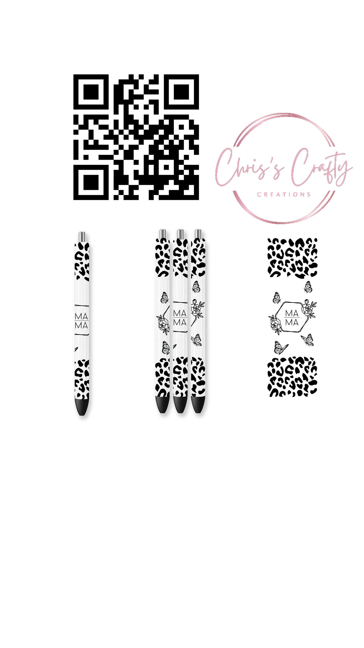 UVDTF Pen Wrap Mama Leopard, Ready to Apply, Permanent Waterproof Adhesive