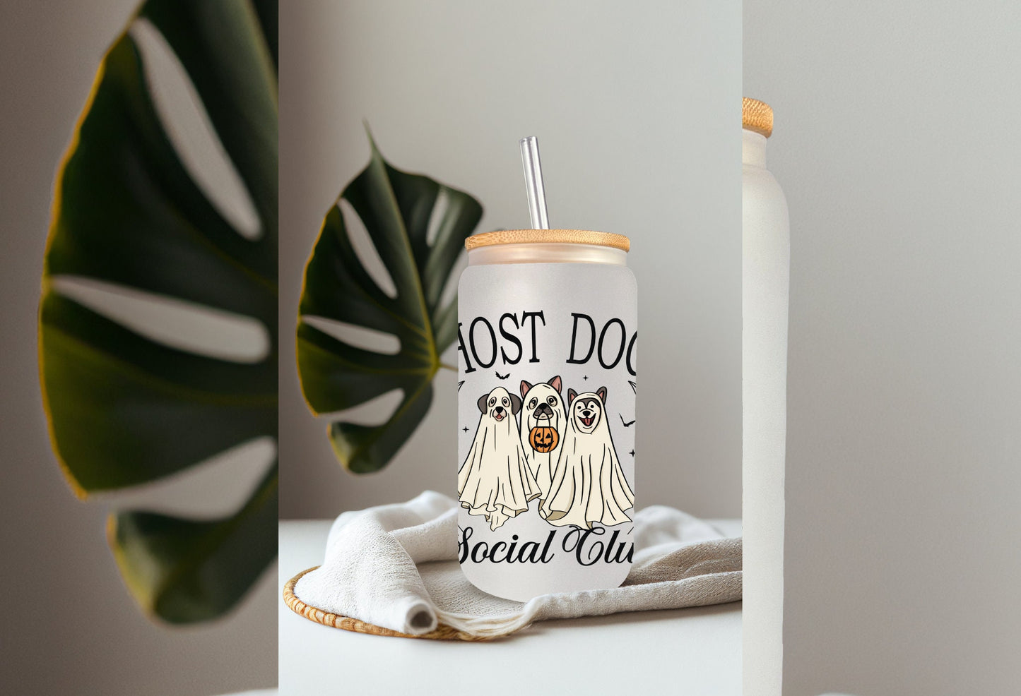 UVDTF Wrap Ghost Dog Social Club Coquettes Bows 16oz Can Glass, Mug, Tumbler, Ready to Apply, Permanent Waterproof Adhesive