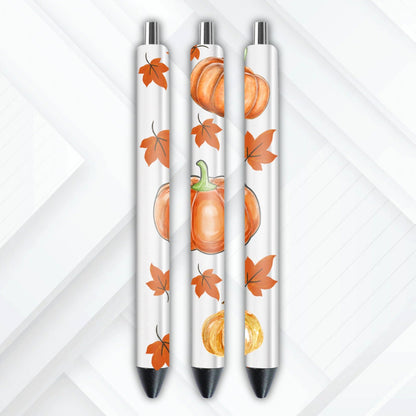 UVDTF Pen Wrap Fall Pumpkins Leave, Fall Pen Wrap, Ready to Apply, Permanent Waterproof Adhesive