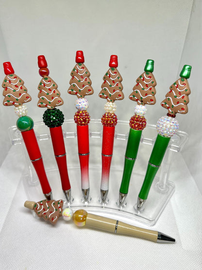Beaded Pen Christmas Tree Cakes Ink Pen, Christmas Cake Pen, Nurse Gifts, Teacher Gifts, Graduation Gifts, Gifts for Her, Retractable Pen