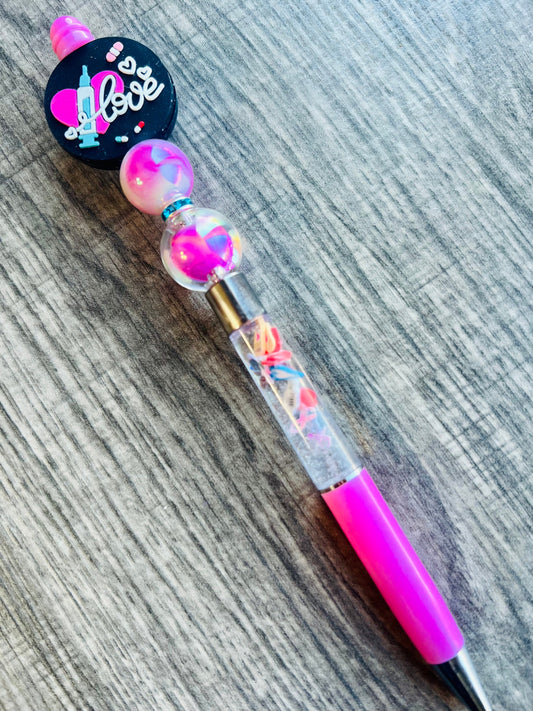 Beaded Snowglobe Medical Nurse Ink Pen | Nurse Gifts| Medical Gifts | Gifts for Her | Gifts for Him