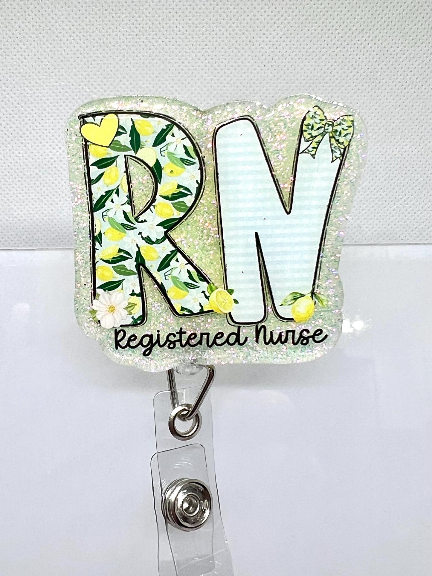 Acrylic Blank RN Lemons UVDTF Decal Set, Diy Badge Reels, UVDTF sticker, Unfinished Badge Reel, Badge Reel Blanks