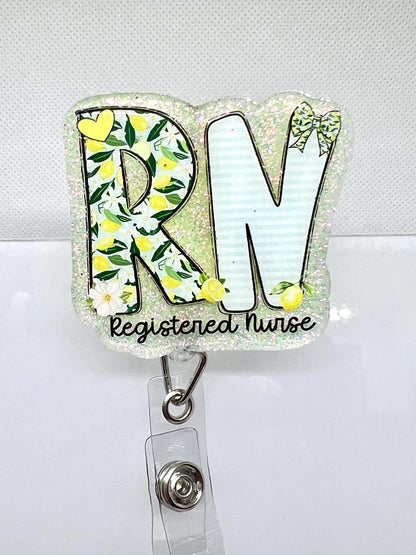 Acrylic Blank RN Lemons UVDTF Decal Set, Diy Badge Reels, UVDTF sticker, Unfinished Badge Reel, Badge Reel Blanks