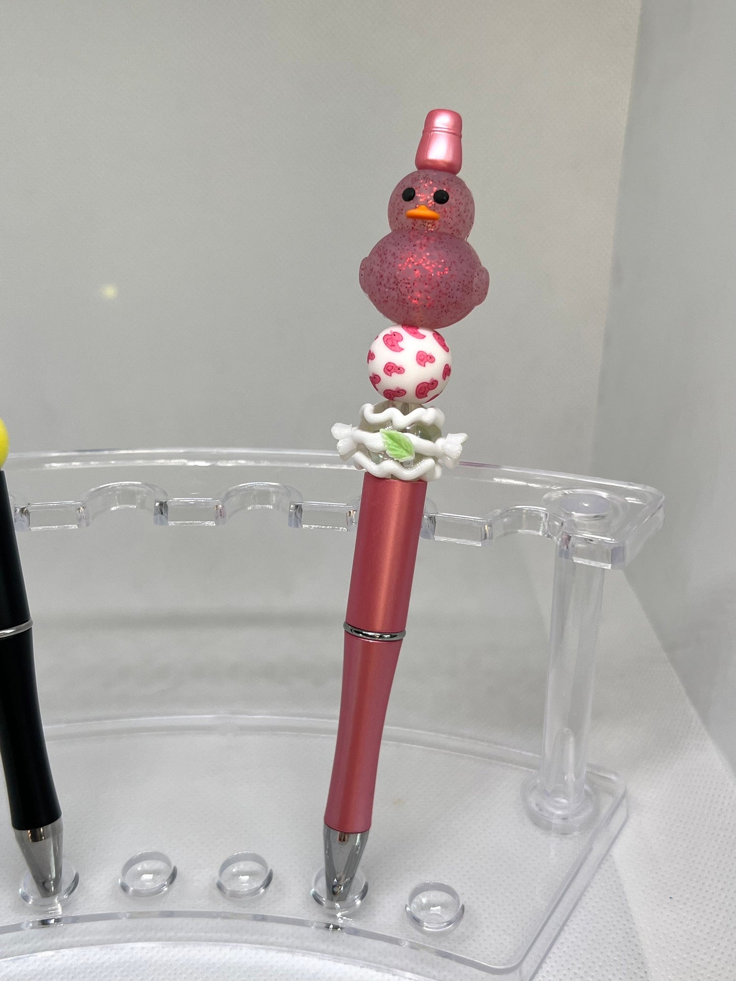 Beaded Pen 3D Duck, Duck Pen, Fun Pens Acrylic Beads, Custom Pen, Retractable Ink Pen, Gifts for her, Gifts for Teacher, Gifts for Medical