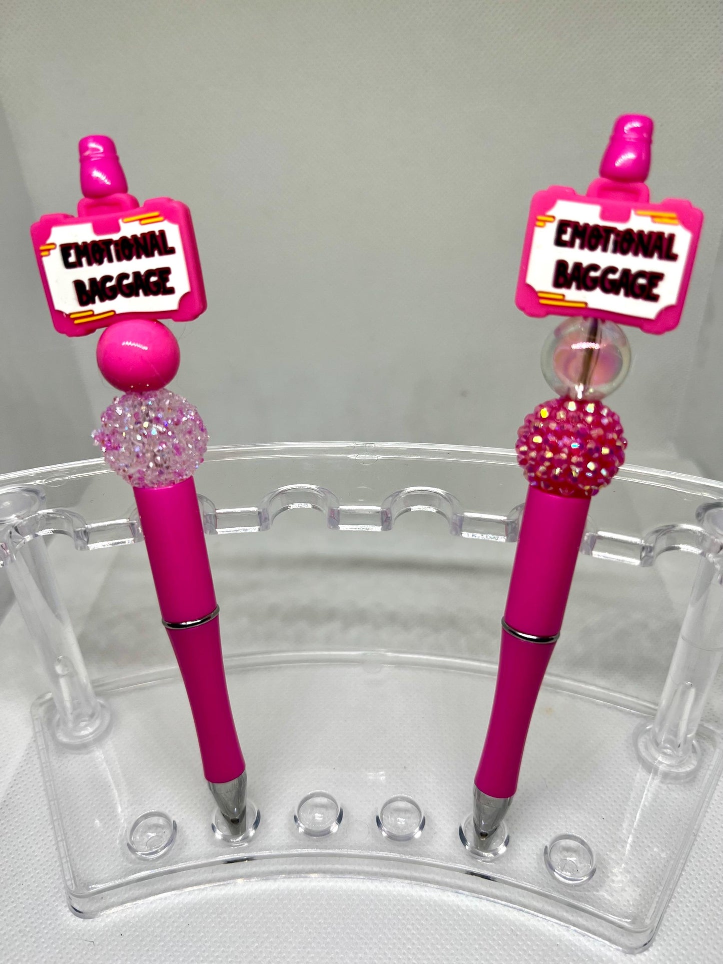 Beaded Pen Emotional Baggage, Sarcastic Pen, Fun Pens Acrylic Beads, Custom Pen, Retractable Ink Pen, Graduation