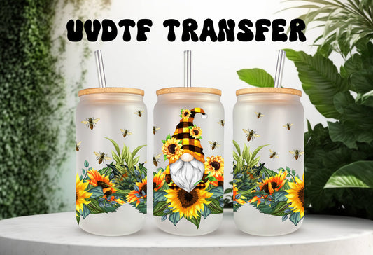 UVDTF Wrap Gnome Sunflower