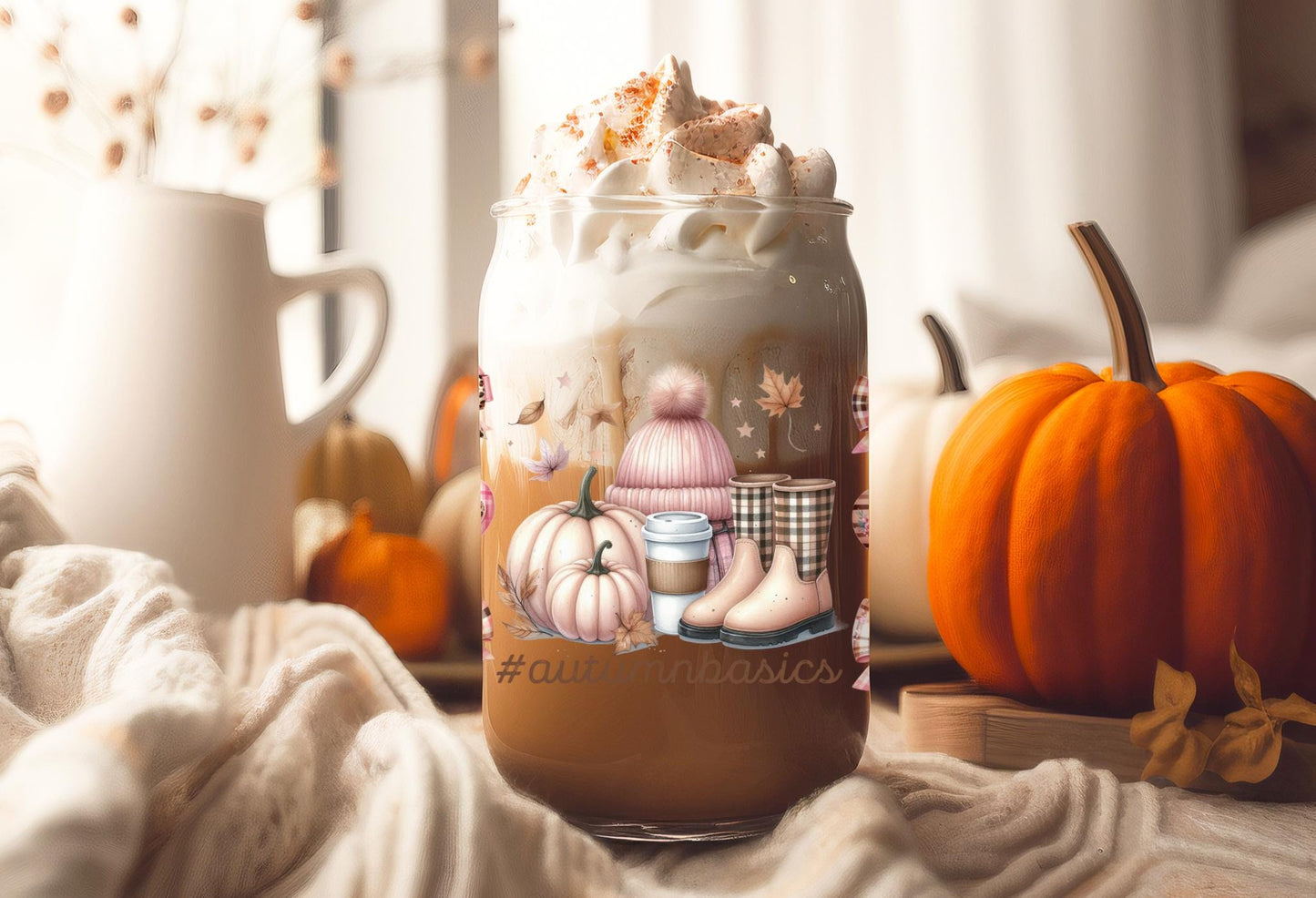 UVDTF Wrap Autumn Basics Coquette Bows Plaid Hearts for 16oz Can Glass Mug Tumbler,  Ready to Apply, Permanent Waterproof Adhesive