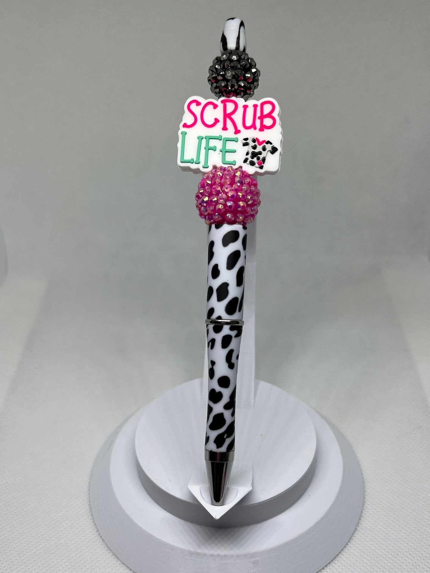 Scrub Life Nurse Beaded Pen, Sarcastic Pen, Fun Pens Acrylic Beads, Custom Pen, Retractable Ink Pen, Graduation