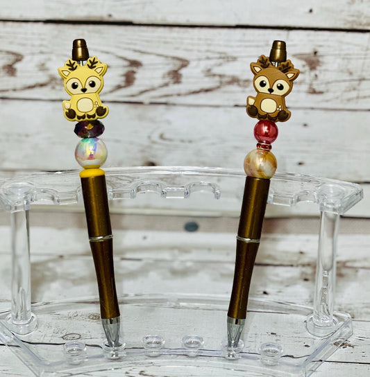 Beaded Pen Cute Reindeer Ink Pen, Christmas Pen, Nurse Gifts, Teacher Gifts, Graduation Gifts, Gifts for Her, Retractable Pen