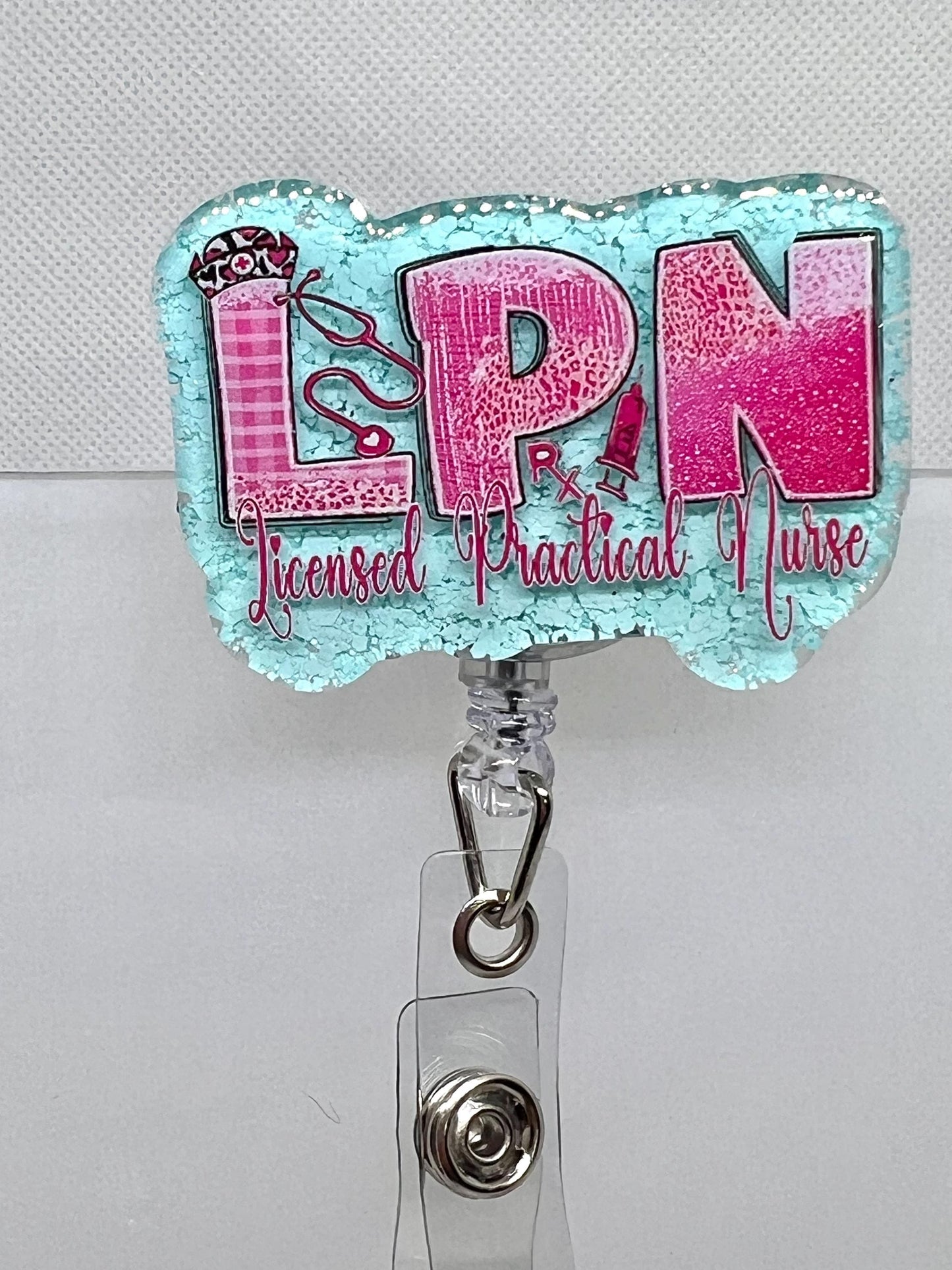LPN Acrylic Blank Decal Set,  Nurse Badge, DIY Badge Reels, UVDTF sticker, Unfinished Badge Reel, Badge Reel Blanks