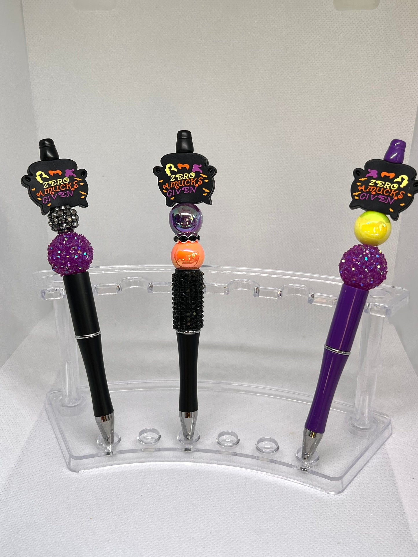 Beaded Pen Zero Amuck Given, Fun Pens Acrylic Beads, Custom Pen, Retractable Ink Pen, Gifts for her, Teacher, Nurses, Medical