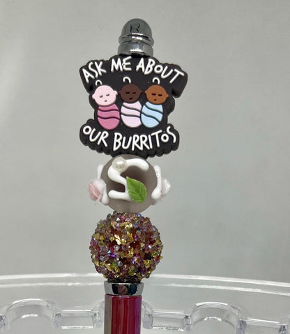 Labor Delivery Nurse Beaded Pen, Refillable Ink Pen, Sarcastic Pen, Fun Pens Acrylic Beads, Custom Pen, Retractable Ink Pen, Graduation