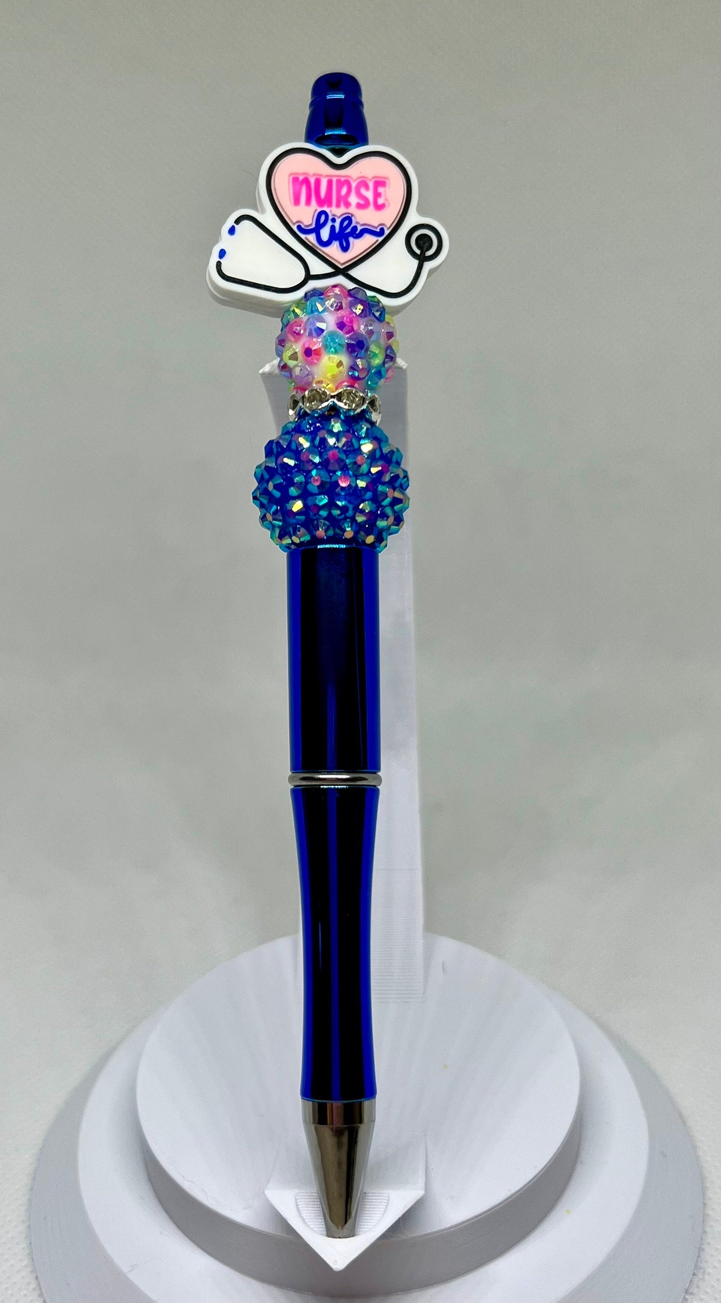 Beaded Pens, Nurse Life Fun Pens Acrylic Rhinestone Beads, Beaded Pen, Retractable Ink Pen, Gifts
