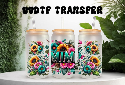 16oz Can Glass Wrap – Floral Cup Tumbler Wrap with Permanent Waterproof Adhesive
